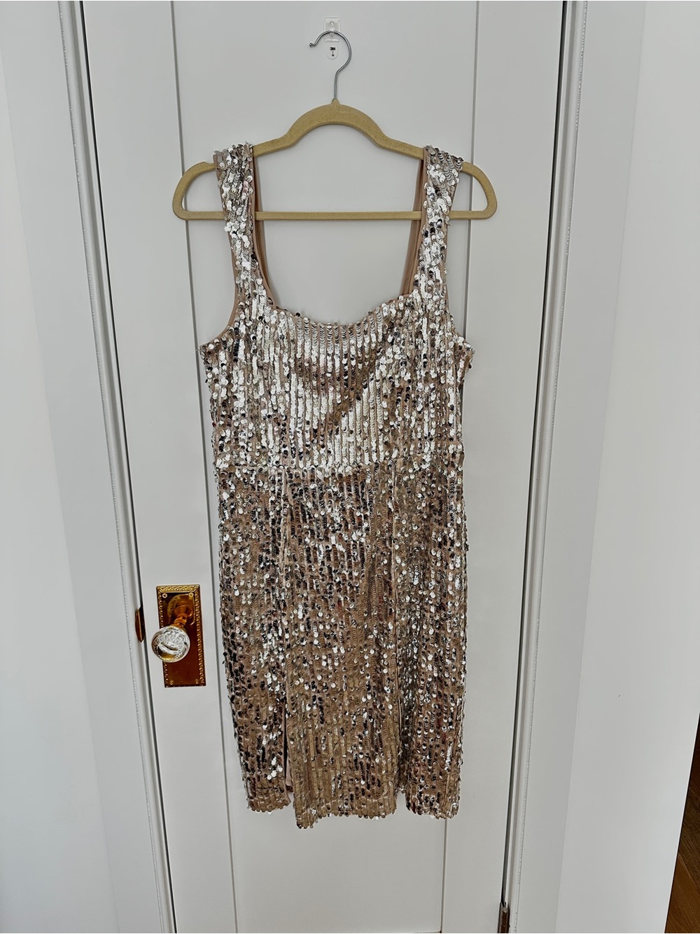 Show Me Your MuMu Silver Sequin Tank Dress
